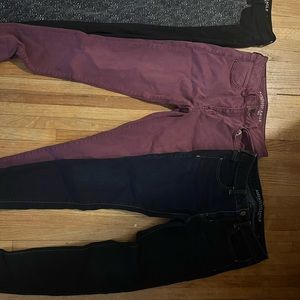 3 pairs of american eagle jeggings